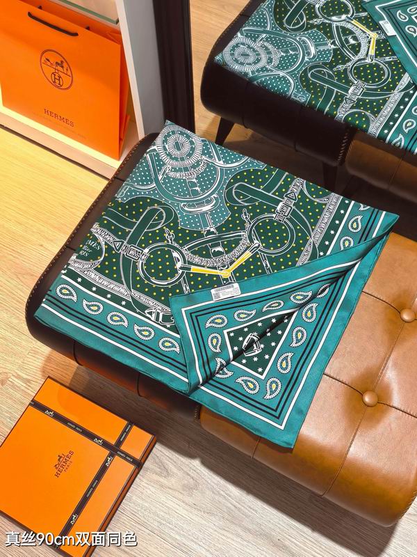 Hermes silk scarf 90X90cm E48 (26)