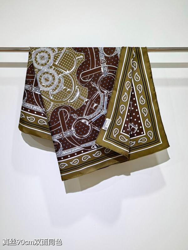 Hermes silk scarf 90X90cm E48 (3)