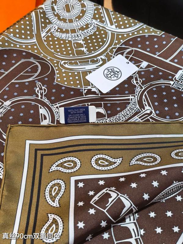 Hermes silk scarf 90X90cm E48 (5)