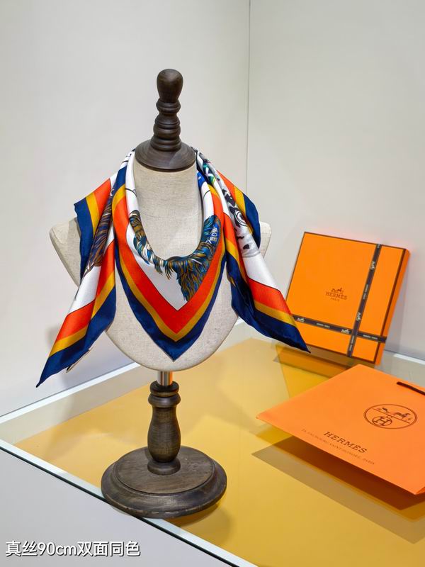 Hermes silk scarf 90X90cm E68 (11)