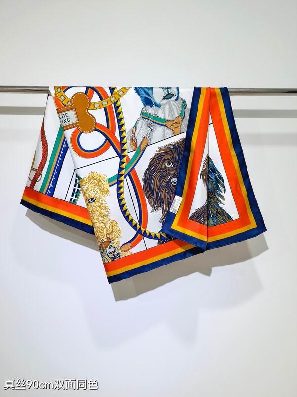 Hermes silk scarf 90X90cm E68 (12)