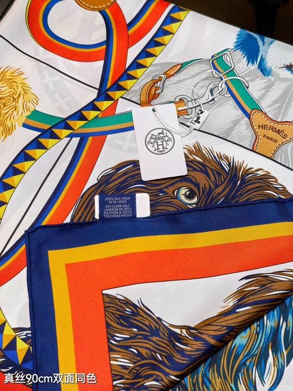 Hermes silk scarf 90X90cm E68 (13)