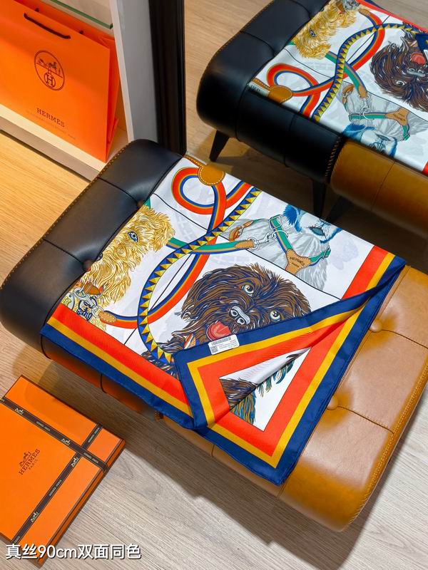 Hermes silk scarf 90X90cm E68 (15)