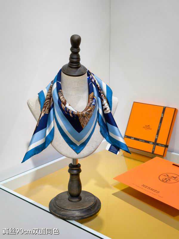 Hermes silk scarf 90X90cm E68 (2)