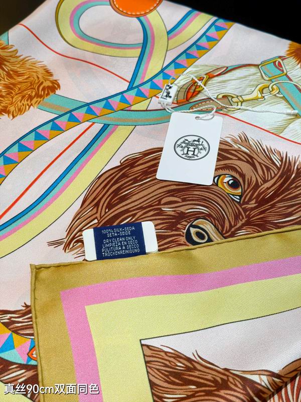 Hermes silk scarf 90X90cm E68 (22)