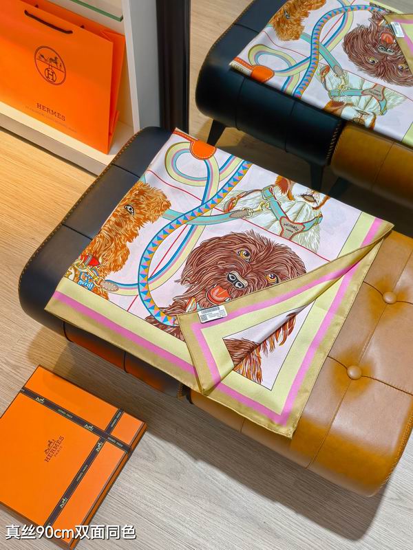 Hermes silk scarf 90X90cm E68 (24)
