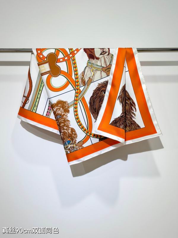 Hermes silk scarf 90X90cm E68 (30)