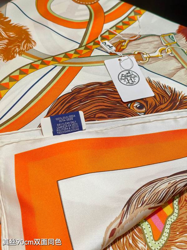 Hermes silk scarf 90X90cm E68 (31)