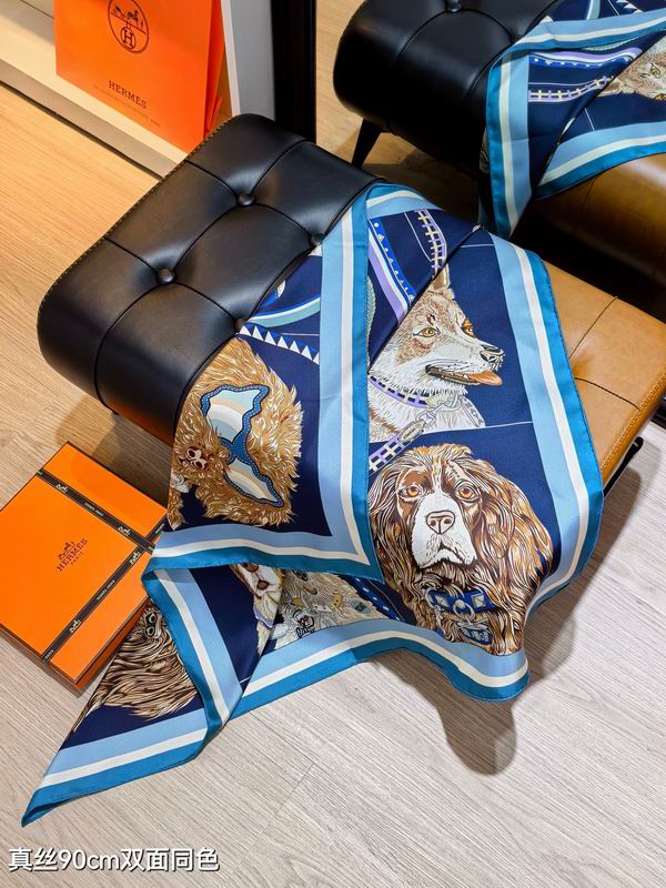 Hermes silk scarf 90X90cm E68 (5)