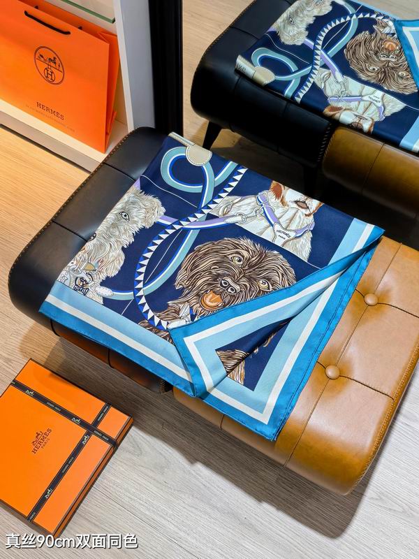 Hermes silk scarf 90X90cm E68 (6)
