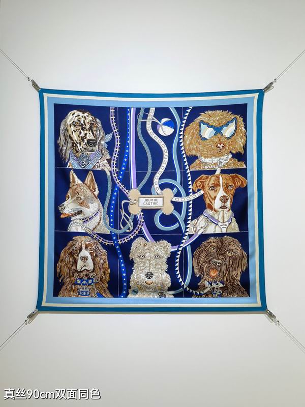 Hermes silk scarf 90X90cm E68 (7)