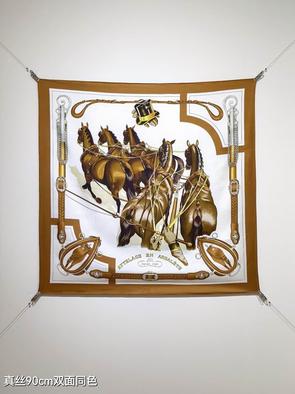 Hermes silk scarf 90X90cm E69 (16)