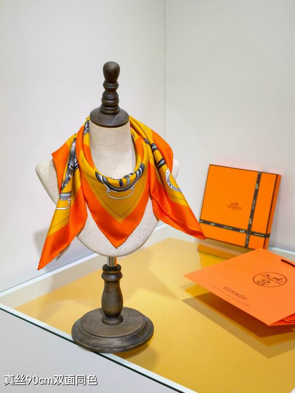 Hermes silk scarf 90X90cm E69 (19)