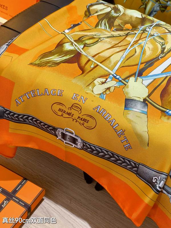 Hermes silk scarf 90X90cm E69 (20)
