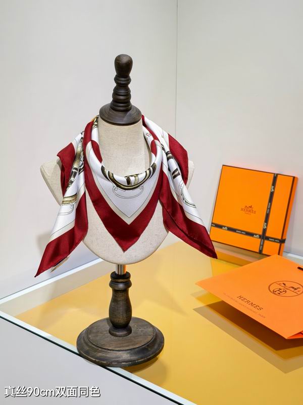 Hermes silk scarf 90X90cm E69 (26)