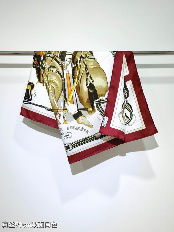 Hermes silk scarf 90X90cm E69 (27)