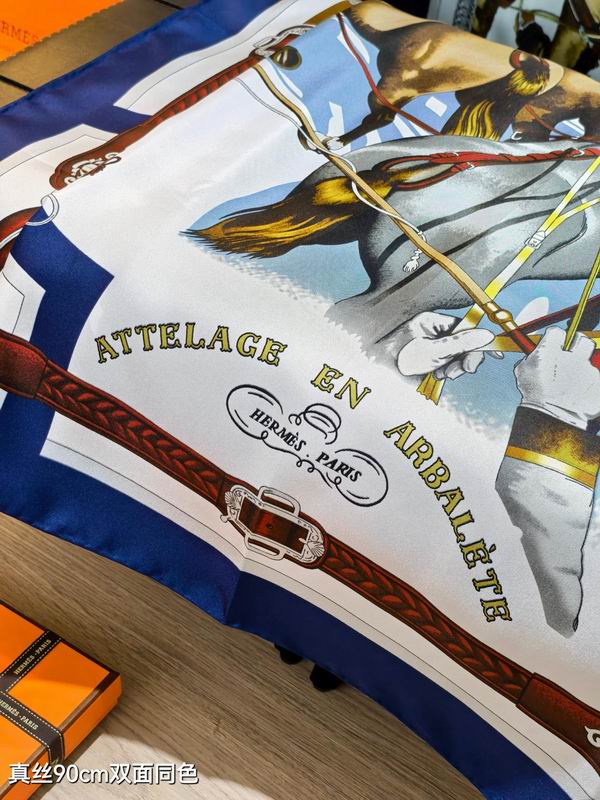 Hermes silk scarf 90X90cm E69 (4)