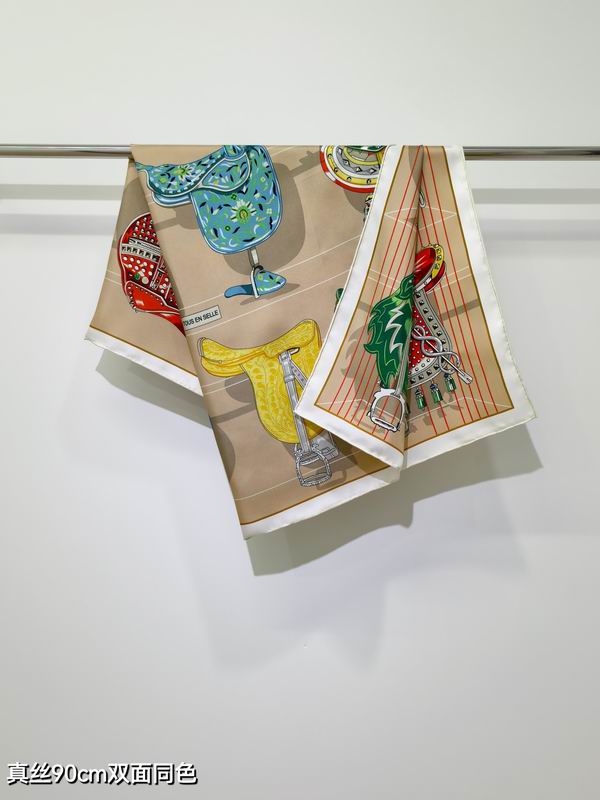 Hermes silk scarf 90X90cm E70 (29)