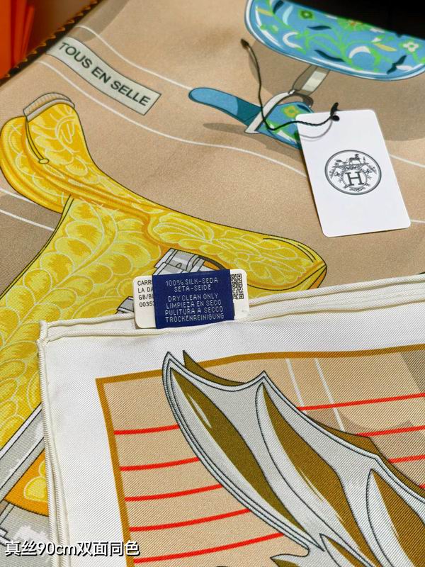 Hermes silk scarf 90X90cm E70 (30)