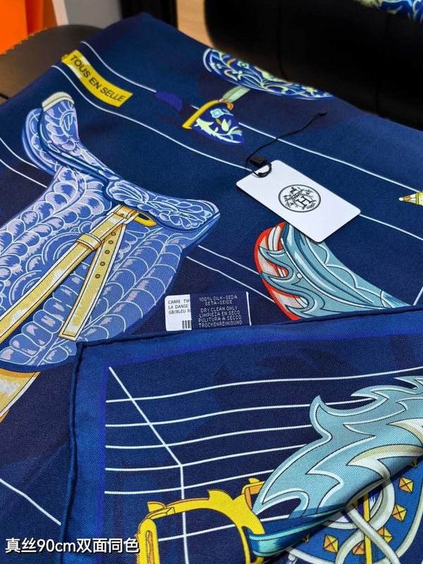 Hermes silk scarf 90X90cm E70 (5)