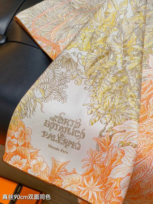 Hermes silk scarf 90X90cm E76 (12)