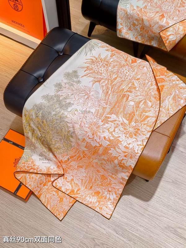 Hermes silk scarf 90X90cm E76 (13)