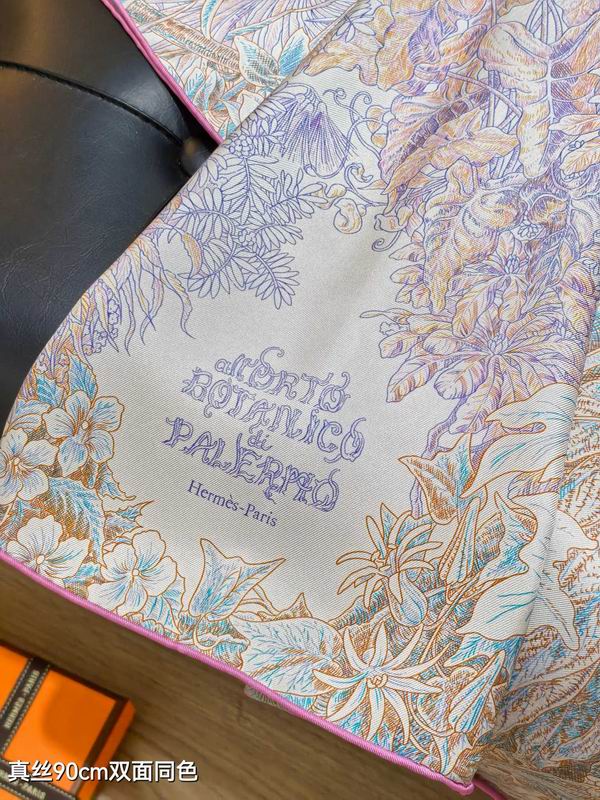 Hermes silk scarf 90X90cm E76 (4)