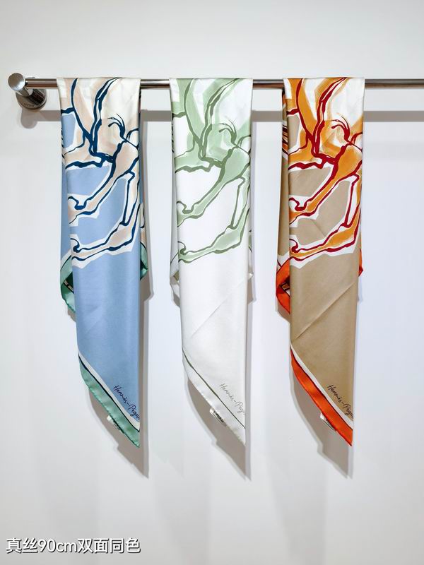 Hermes silk scarf 90X90cm E77 (1)
