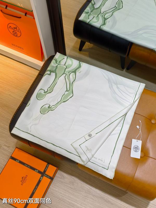 Hermes silk scarf 90X90cm E77 (17)