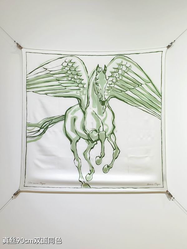 Hermes silk scarf 90X90cm E77 (18)