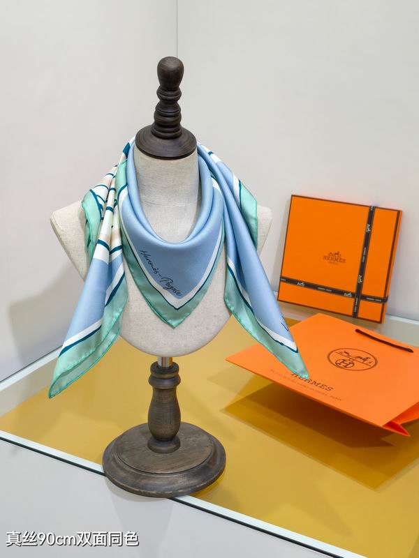 Hermes silk scarf 90X90cm E77 (2)
