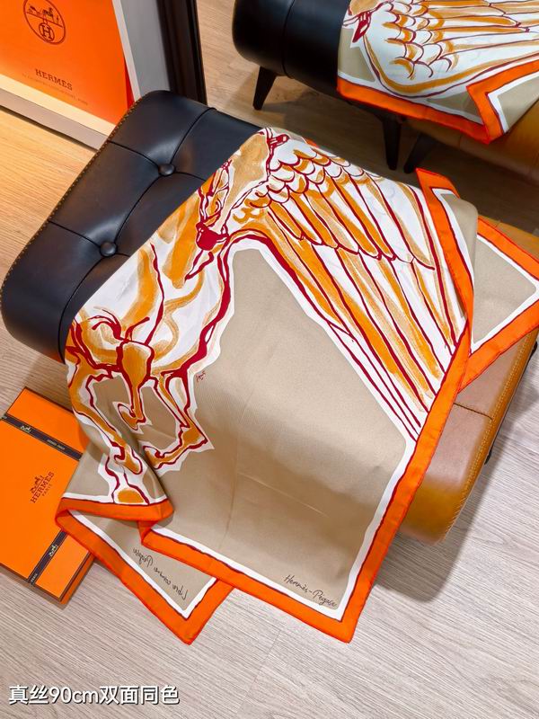 Hermes silk scarf 90X90cm E77 (26)