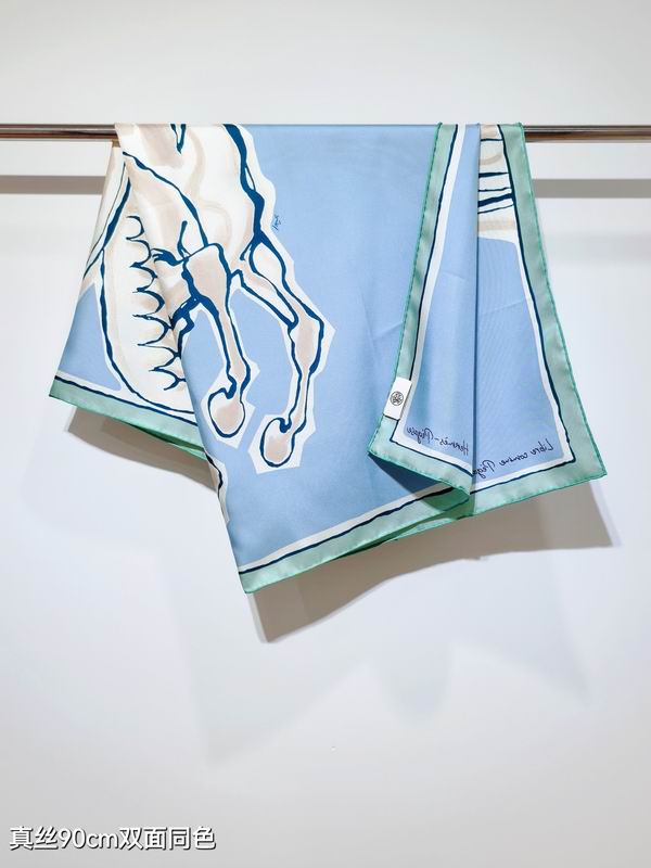 Hermes silk scarf 90X90cm E77 (3)