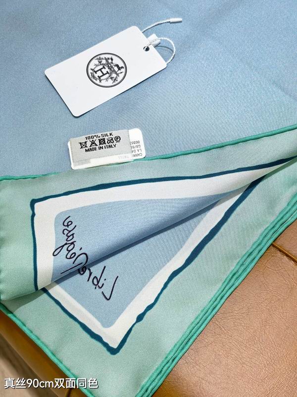 Hermes silk scarf 90X90cm E77 (4)