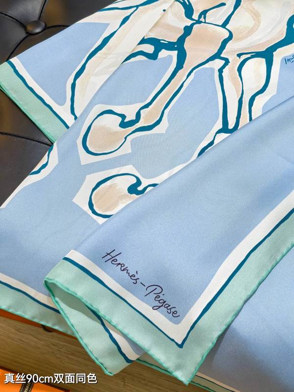 Hermes silk scarf 90X90cm E77 (5)