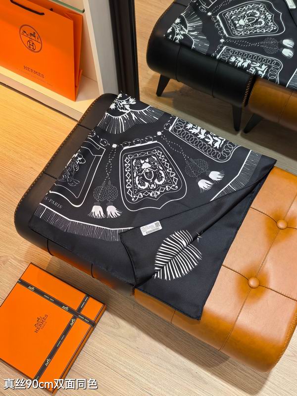Hermes silk scarf 90X90cm E82 (15)