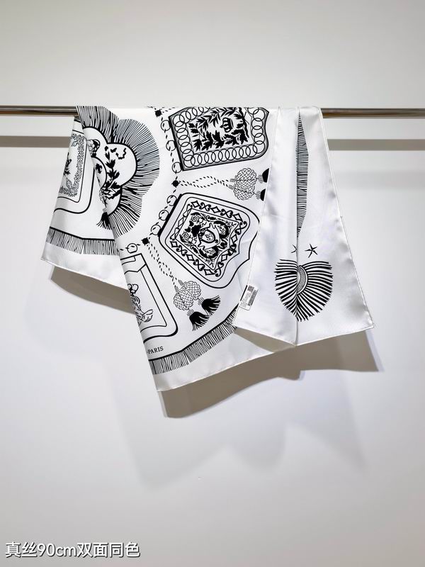 Hermes silk scarf 90X90cm E82 (19)