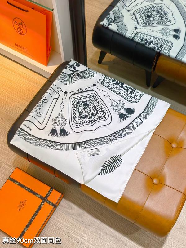 Hermes silk scarf 90X90cm E82 (23)