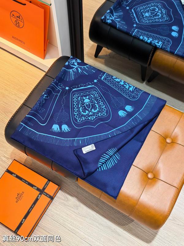 Hermes silk scarf 90X90cm E82 (7)