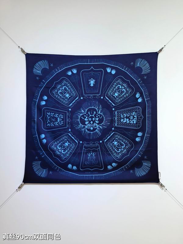 Hermes silk scarf 90X90cm E82 (8)