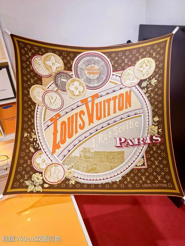 LV Scarf 140X140cm 70%羊绒30%真丝 E01 (11)