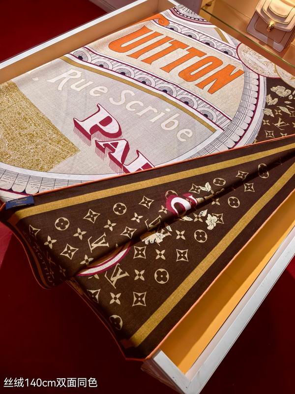 LV Scarf 140X140cm 70%羊绒30%真丝 E01 (13)