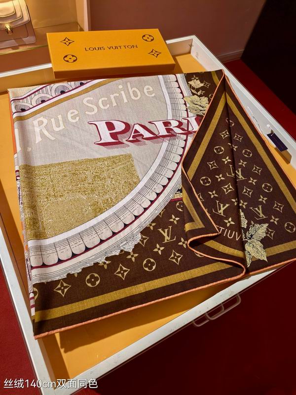 LV Scarf 140X140cm 70%羊绒30%真丝 E01 (14)