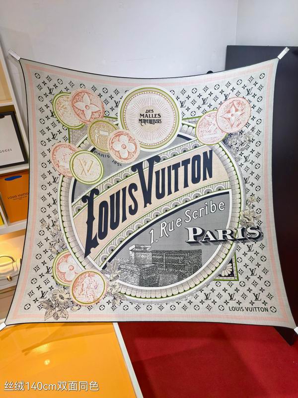 LV Scarf 140X140cm 70%羊绒30%真丝 E01 (2)