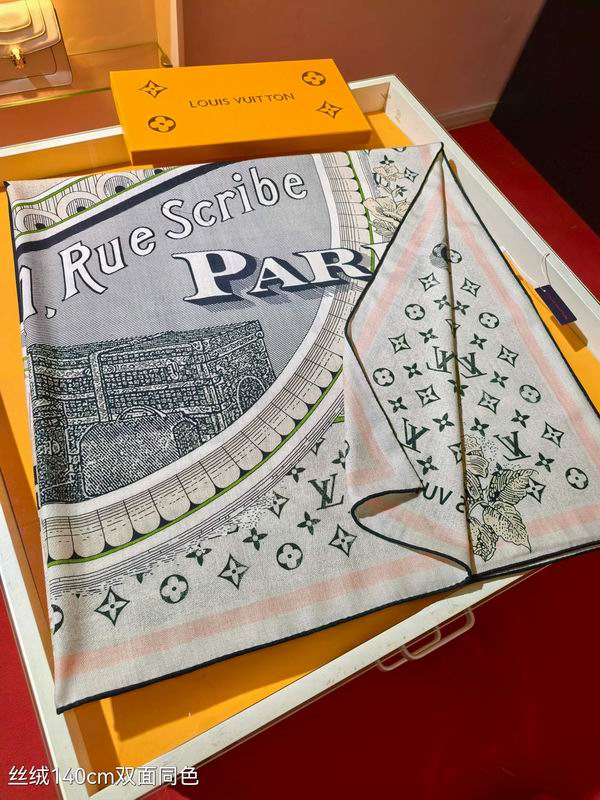 LV Scarf 140X140cm 70%羊绒30%真丝 E01 (5)