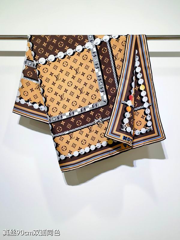 LV silk Scarf 90X90cm E02 (3)