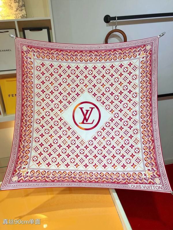 LV silk Scarf 90X90cm E04 (14)