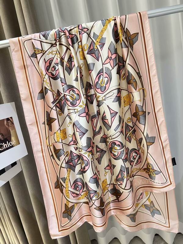 LV silk scarf 180X90cm E14 (2)