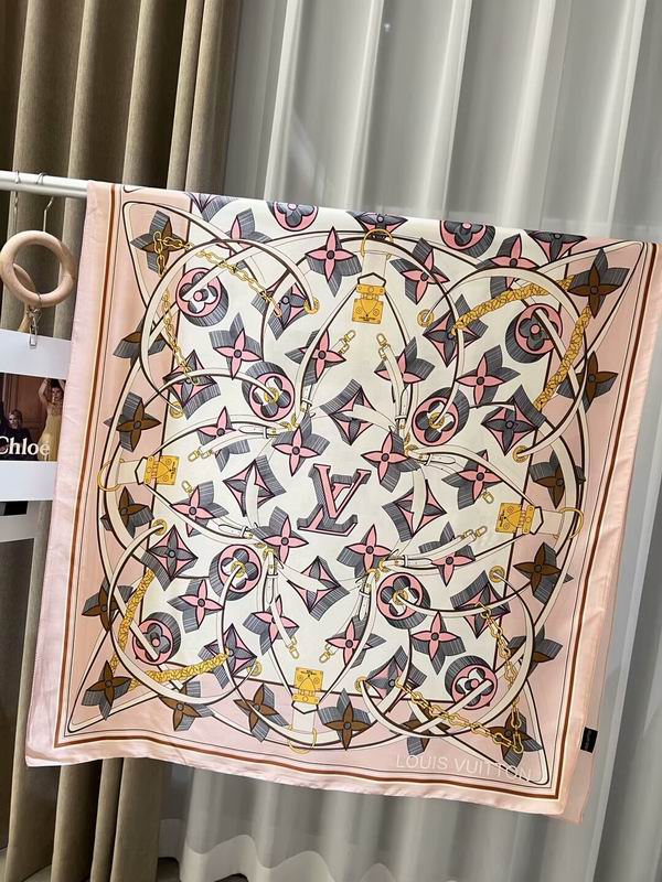 LV silk scarf 180X90cm E14 (3)