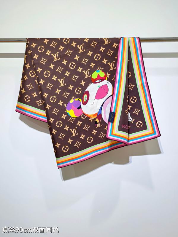 LV silk scarf 90X90cm E22 (14)
